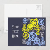 Funky Happy Wheel Muster Postkarte (Vorne/Hinten)