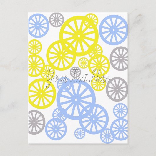 Funky Happy Wheel Muster Postkarte (Vorderseite)