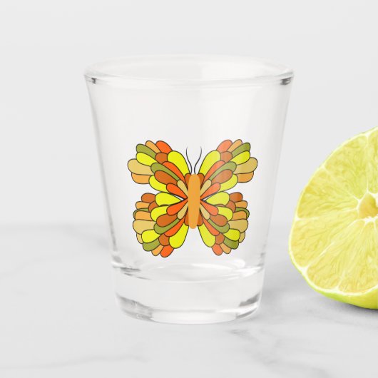 Funky Harvest Butterfly Shot Glas (Vorderseite)