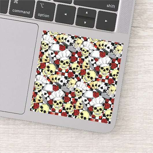 Funky Head Koch Skulls Tragen von Koch Hats Aufkleber (Detail)