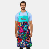 FUNKY HEARTS ART DESIGN SCHÜRZE (Getragen)