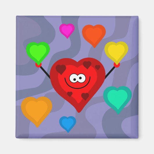 Funky Hearts Magnet (Vorne)