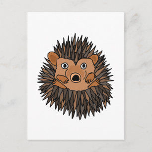 Funky Hedgehog Art Design Postkarte