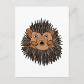 Funky Hedgehog Art Design Postkarte (Vorderseite)