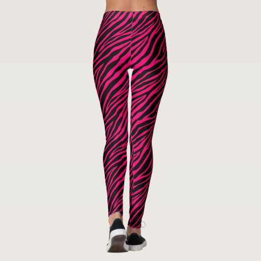 Funky heißes Rosazebra-Druck-Leggings Leggings (Rückseite)