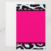 Funky heißes RosaZebracheetah-Set Briefpapier (Vorne/Hinten)