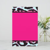 Funky heißes RosaZebracheetah-Set Briefpapier (Stehend Vorderseite)