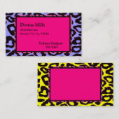 Funky heißes RosaZebracheetah-Set Visitenkarte (Vorne/Hinten)