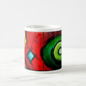 Funky helle abstrakte Kunst-Malerei Kaffeetasse (Mittel)