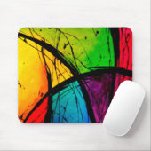 Funky helle abstrakte Kunst-Malerei Mousepad (Mit Mouse)