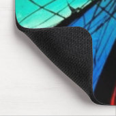 Funky helle abstrakte Kunst-Malerei Mousepad (Ecke)