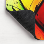 Funky helle abstrakte Kunst-Malerei Mousepad (Ecke)