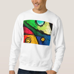 Funky helle Farbabstrakte Kunst Sweatshirt
