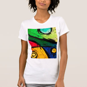 Funky helle Farbabstrakte Kunst T-Shirt