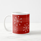 Funky helle rote gestreifte kaffeetasse (Links)
