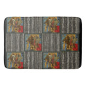 Funky Hot Jazz auf grungy Streifen Badematte (Vorderseite)