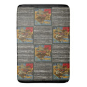 Funky Hot Jazz auf grungy Streifen Badematte (Vorderseite Vertikal)