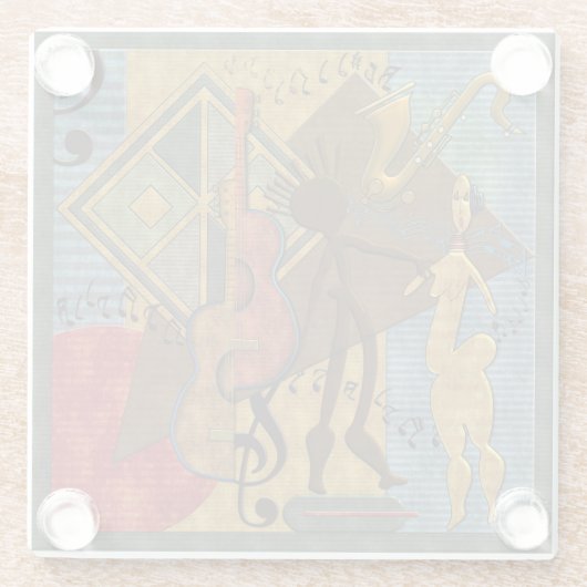 Funky Hot Jazz Glasuntersetzer (Rückseite)