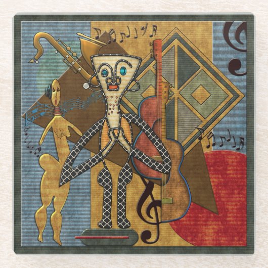 Funky Hot Jazz Glasuntersetzer (Vorderseite)