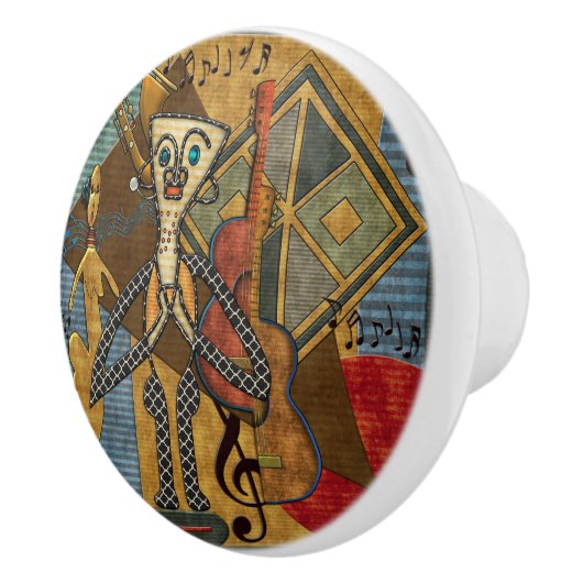 Funky Hot Jazz Keramikknauf (Rechts)