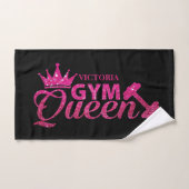 Funky hot pink personalisierte Imitate Glitzer Gym Handtuch (Handtuch)