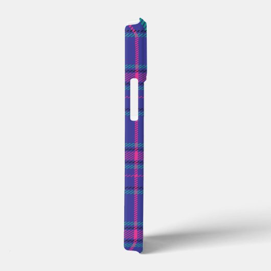 Funky Hot Pink und Lila Kariertes Tartan Case-Mate iPhone Hülle (Rückseite / Rechts)
