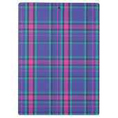 Funky Hot Pink und Lila Kariertes Tartan iPad Air  Klemmbrett (Rückseite)