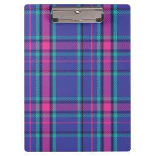 Funky Hot Pink und Lila Kariertes Tartan iPad Air  Klemmbrett