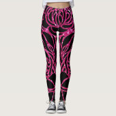Funky Hot Pink Zebra Print Leggings (Vorderseite)