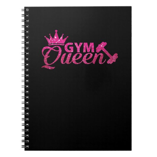 Funky Hot Roink Imitate Glitzer Gymnastik Queen Te Notizblock (Vorderseite)