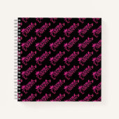 Funky Hot-Rosa-Imitate Glitzer Gymnastik Queen Mus Notizblock (Vorderseite)