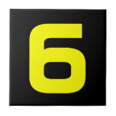 Funky House Numbers Fliese (Vorderseite)