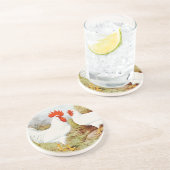 Funky Huhn-Sandstein-Untersetzer Sandstein Untersetzer (Seite)