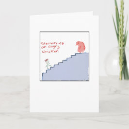 Funky Illustrated Angry Chicken  Karte