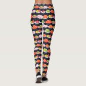Funky illustrierte Sushi Leggings (Rückseite)