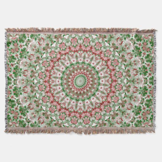 Funky Intricate Eclectic Boho Hippie Xmas Mandala Decke (Vorderseite)