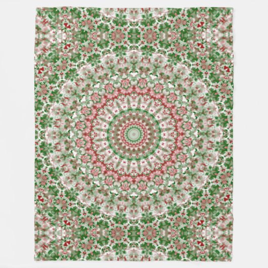 Funky Intricate Eclectic Boho Hippie Xmas Mandala Fleecedecke (Vorderseite)