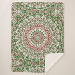 Funky Intricate Eclectic Boho Hippie Xmas Mandala Sherpadecke