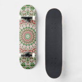 Funky Intricate Eclectic Boho Hippie Xmas Mandala Skateboard (Vorderseite)