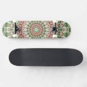 Funky Intricate Eclectic Boho Hippie Xmas Mandala Skateboard (Horizontal)