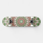 Funky Intricate Eclectic Boho Hippie Xmas Mandala Skateboard (Horizontal)