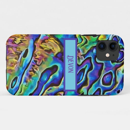 Funky Iridescent Abalone Sea Muschel Case-Mate iPhone Hülle (Rückseite (Horizontal))