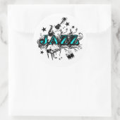 Funky Jazz Runder Aufkleber (Tasche)