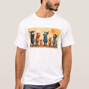 Funky Kaiju: Osaka-Monsterkunst - Freude und Läche T-Shirt
