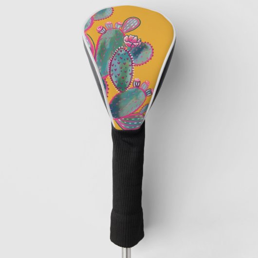 Funky Kaktus Golf Headcover (Vorderseite)