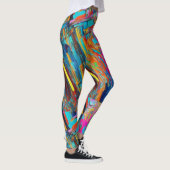Funky Kaleidoskop farbenfrohe Leggings (Rechts)