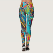 Funky Kaleidoskop farbenfrohe Leggings (Rückseite)