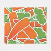 Funky Karotte Fleecedecke (Vorderseite (Horizontal))