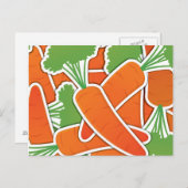 Funky Karotte Postkarte (Vorne/Hinten)