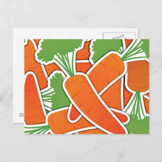 Funky Karotte Postkarte (Vorne/Hinten)